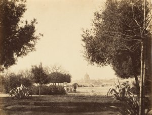 St. Peters fra Pincian Hill, 1853-56. af Possibly by Jane Martha St. John.