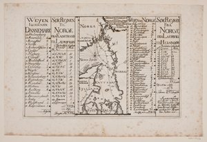 Kort over Skagerak og Kattegat med omkringliggende landsdele