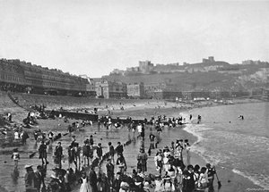 Dover: Slottet og stranden, c1896