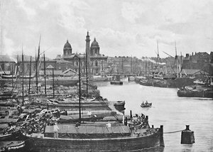 Skrog, fra havnen, c1896