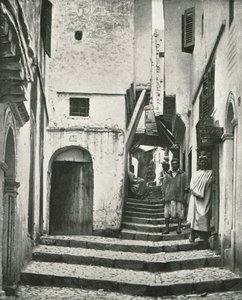 Rue de la Kasbah, Algier, Algeriet, 1895.
