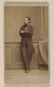 Portræt af komponisten Bedrich Smetana, ca 1866. af Prague . Photo studio H. Fiedler
