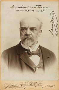 Portræt af komponisten Antonin Dvorak 1841-1904, ca. 1900. af Prague . Photo studio J. Mulac