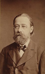 Portræt af komponisten Bedrich Smetana, 1878. af Prague . Photo studio J. Mulac