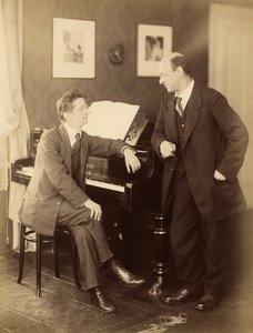 Alexander Zemlinsky og Arnold Schönberg i Prag, 1917. af Prague . Photo studio Schlosser and