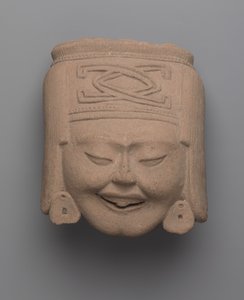 Head of a Laughing Woman, Totonac (keramik)