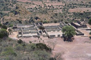 Luftfoto af byen, sen post-klassisk periode af Pre Columbian