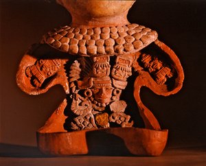 Figur med aftagelig front, Teotihuacan Culture (keramik) (detalje af 394483) af Pre Columbian Pre Columbian