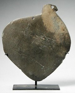 Fuglehovedet palet, muligvis en perlehøne, Naqada II-periode, ca. 3500-3100 f.Kr. (grøn skifer) af Predynastic Period Egyptian