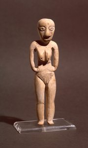 Figur af en nøgen kvinde, fra den badariske eller tidlig neolitiske periode, ca. 4000 f.Kr.