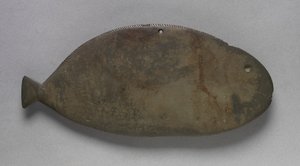 Palet i form af en fisk, ca. 3500-2950 f.Kr. (graywacke) af Predynastic Period Egyptian