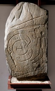 Iberisk Stele af Solana de Cabanas kriger. 8.-6. århundrede f.Kr af Prehistoric Prehistoric