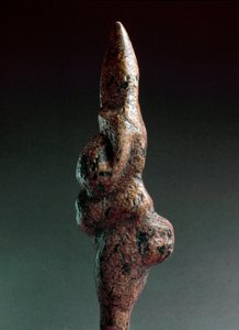 Forhistorie: Venus de Savignano, antropomorf litisk skulptur fundet i 1925 i Savignano sul Panaro. Øvre palæolitikum, stenalder Højde: 22 cm. Luigi Pigorini Nationalmuseum for forhistorie og etnografi (museet for forhistorie og etnografi), Rom, Italien.