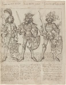 Hector af Troja, Alexander den Store og Julius Cæsar af Primary Master of the Strassburg Chronicle