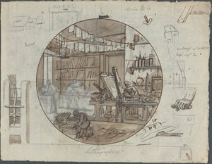 Litografisk værksted af Probably French 19th Century