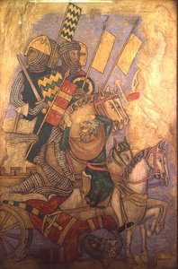 Antiochos historie, rekonstruktion af en væg et maleri oprindeligt i Painted Chamber of the Palace of Westminster