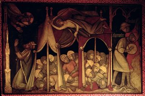 The History of Ezekiah, rekonstruktion af en væg et maleri oprindeligt i Painted Chamber of the Palace of Westminster