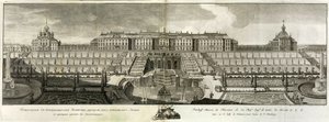 Udsigt over det store palads i Peterhof, 1761 af Prokofy Artemyevich Artemyev
