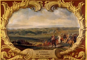 Slaget ved Fribourg fra 3. til 09/08/1644 Sejr af Grand Conde (Louis II Prince of Bourbon) (Bourbon-Conde) (1621-1686) og Henri de La Tour d