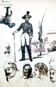 Studie, A soldaterrustning, c1823-1870 af Prosper Merimee