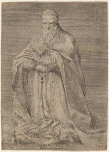 Pave Sixtus V af Prospero Bresciano, after Giuseppe Cesari