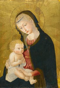 Madonna og barn, efter 1445 (tempera og bladguld på panel)