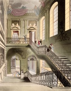 Hall og trappe på British Museum, fra 
