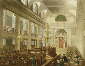 Synagogen, Dukes Place, Houndsditch, fra Ackermann