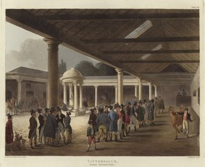 Tattersalls Hestelager af Pugin and Rowlandson