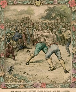 Den anden kamp mellem Harry Paulson og Tom Paddock, 1851 slutningen af det 19. eller begyndelsen af det 20. århundrede.