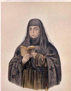 Portræt af Tsarina Eudoxia Feodorovna Lopukhina (Eudoxie Lopoukine (ou Lopoukhine)