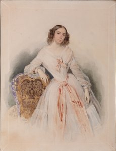 Portræt af Praskovia Nikolaevna Ryumina 1821-1897, 1847 af Pyotr Fyodorovich Sokolov