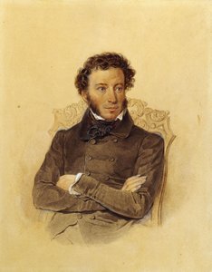 Portræt af digteren Aleksandr Sergeevich Pushkin, ca. 1830
