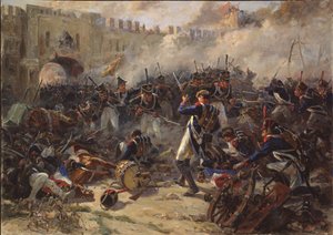 Slaget ved Smolensk i august 1812, 1956 af Pyotr Ivanovich Zhigimont