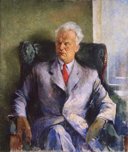 Portræt af forfatteren, producenten og instruktøren af film Olexandr Dovzhenko 1894-1956, 1947