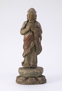 Figur af munken Ka-yeh (Kasyapa) (træ og gesso)