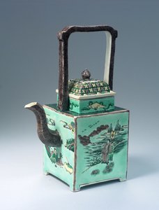 Stor Famille Verte tekande, Kangxi periode (1662-1722) (porcelæn)