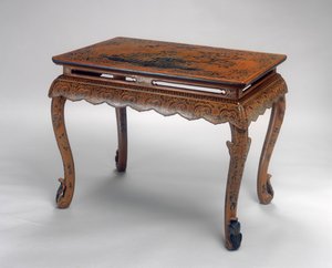 Bord, Kangxi periode (1662-1722) (lakeret træ & hamp klud) (se også 272134)