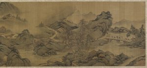 Rejser i bjerge og vandløb af Qing Dynasty Chinese School