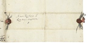 Adresseblad af et brev fra Elizabeth I af England til Henri IV af Frankrig, ca. 1596 af Queen Elizabeth I of England and