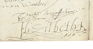 Underskrift på et brev fra Elizabeth I af England til Henri IV af Frankrig, ca. 1596 af Queen Elizabeth I of England and