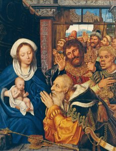 Magiernes tilbedelse, 1526 af Quentin Massys or Metsys