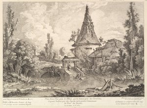 Udsigt over Tower nær Blois, midten af det 18. århundrede. af Quentin Pierre Chedel