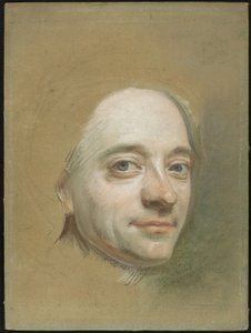 Selvportræt, ca. 1737 (pastel på grønligt-tan lagt papir) af Quentin de la Latour
