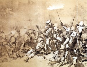 Slaget ved Adoua i 1896 af Q. Cenni. sd. omkring 1896. af Quinto Cenni