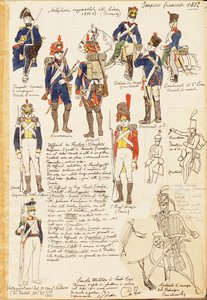 Uniformer of Artillery of Kingdom of France, af Quinto Cenni, farveplade af Quinto Cenni
