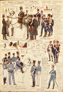 Uniformer of Artillery of Kingdom of France, af Quinto Cenni, farveplade af Quinto Cenni