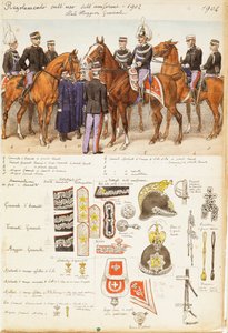 Uniformer of General Staff of Kingdom of Italy, farveplade af Quinto Cenni af Quinto Cenni