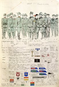 Uniformer of Kingdom of Italy af Quinto Cenni, Farveplade af Quinto Cenni
