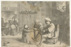 Violinspiller i en bar af Quirin Boel